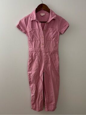 Cat & Jack Girl's Pink Short-Sleeve One-Piece Jumpsuit Side M (8)